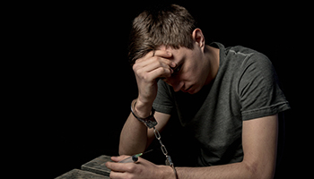 Teenager after being arrested
